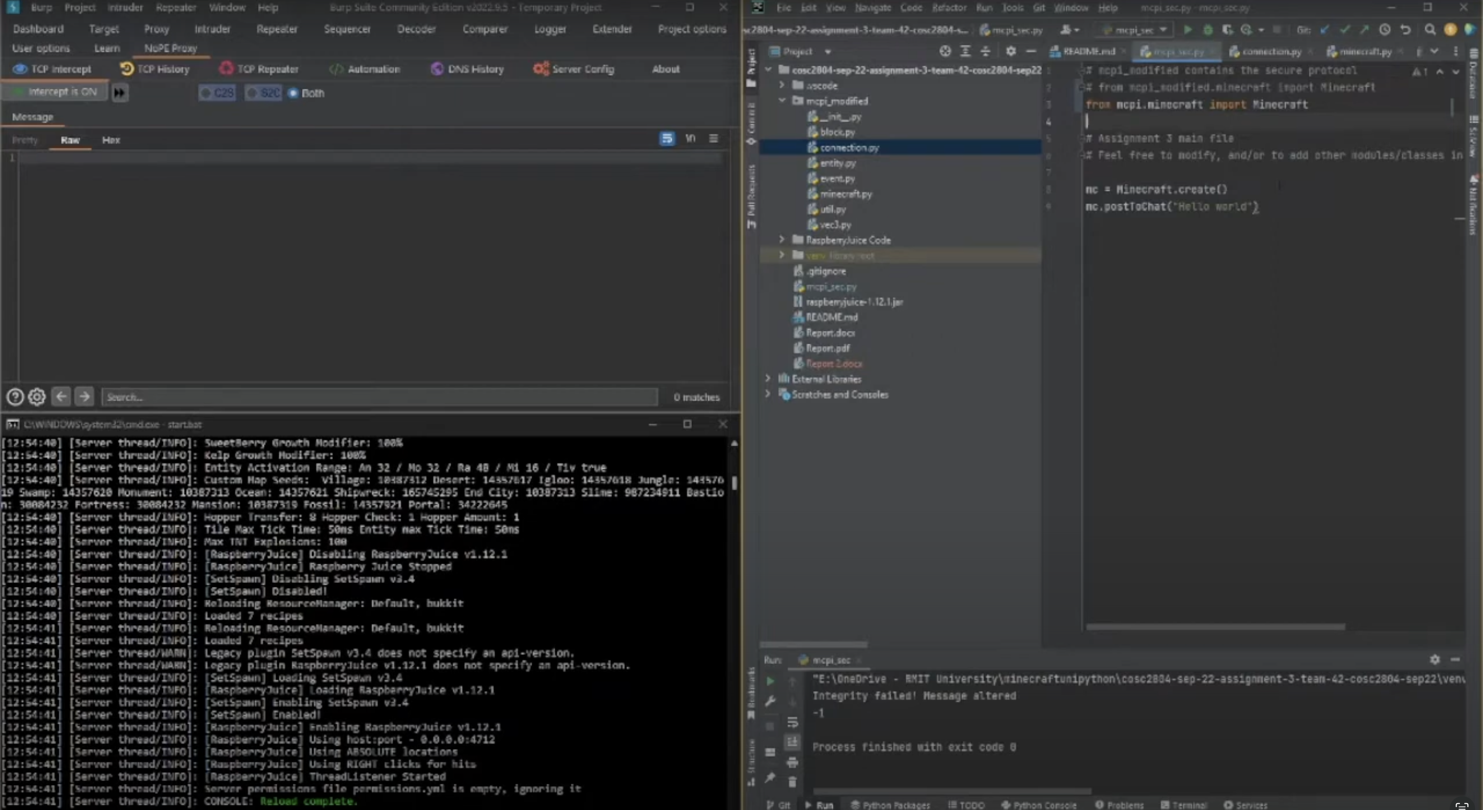Secure Minecraft Protocol: MITM Attack Prevention